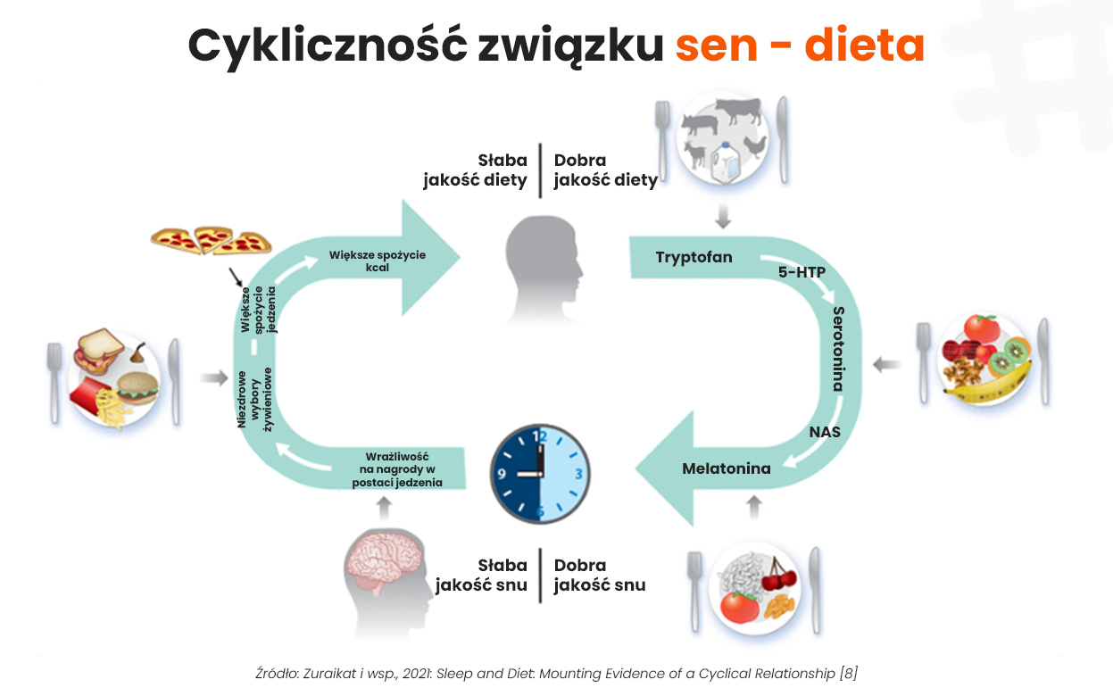 Cykliczność związku sen - dieta