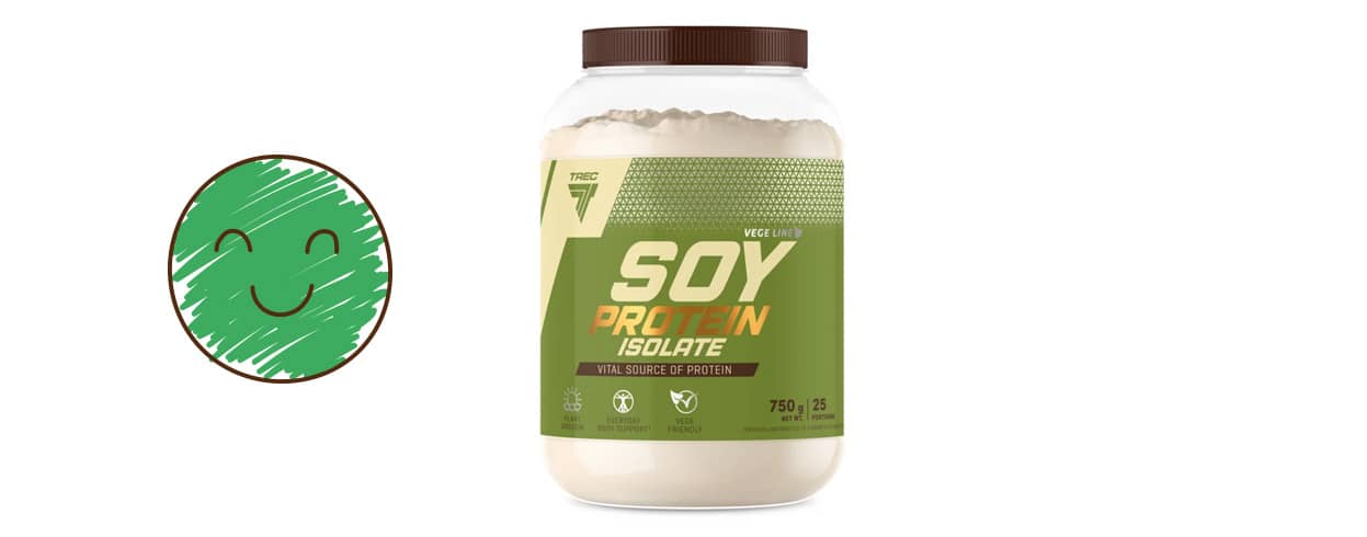 Dobra roślinna odżywka białkowa Soy Protein Isolate Trec style=