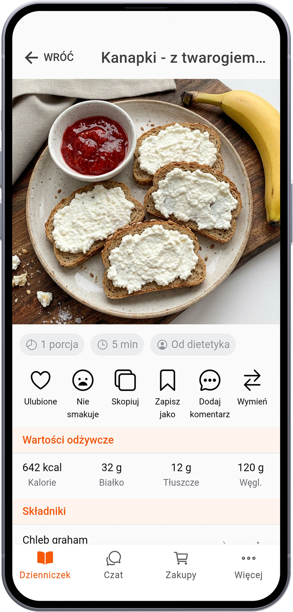 Kanapki z twarogiem na słodko