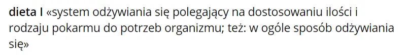 Wytłumaczenie słowa dietetyka