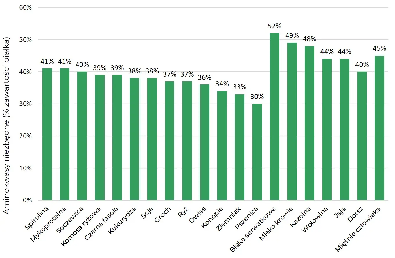 Aminokwasy w białkach roślinnych i zwierzęcych