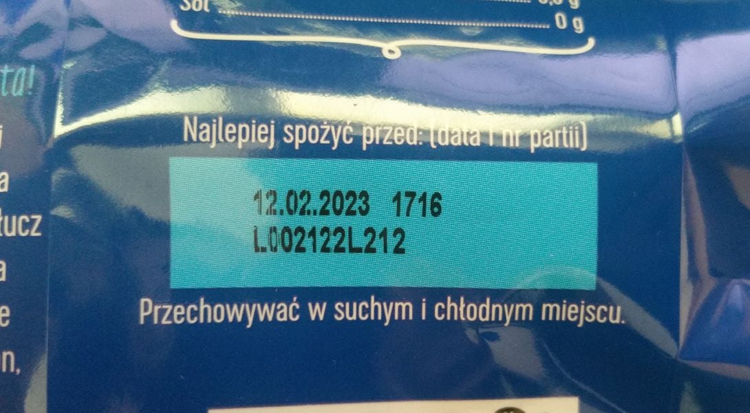 Informacja o dacie ważności najlepiej spożyć przed