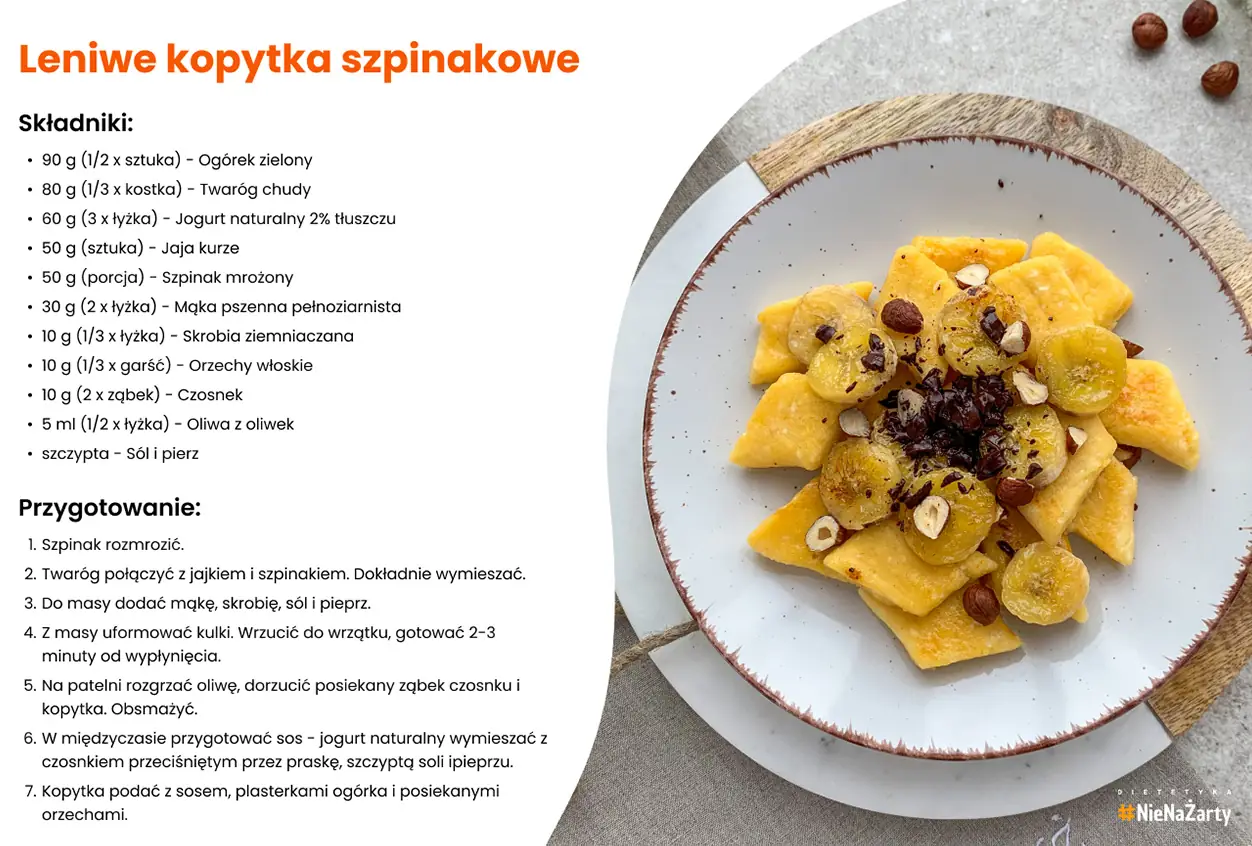 Najtańsze obiady na każdą kieszeń - Leniwe kopytka szpinakowe