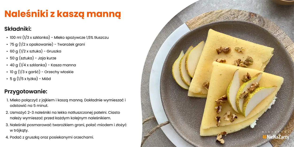 Najtańsze kolacje na każdą kieszeń - Naleśniki z kaszą manną