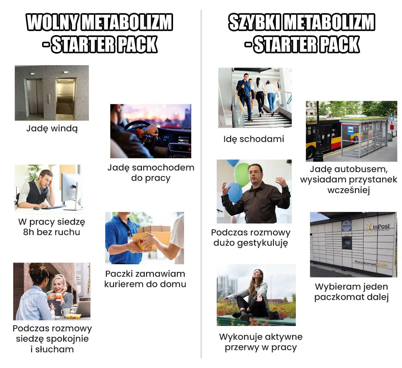 dlaczego mam wolny i szybki metabolizm - starter pack