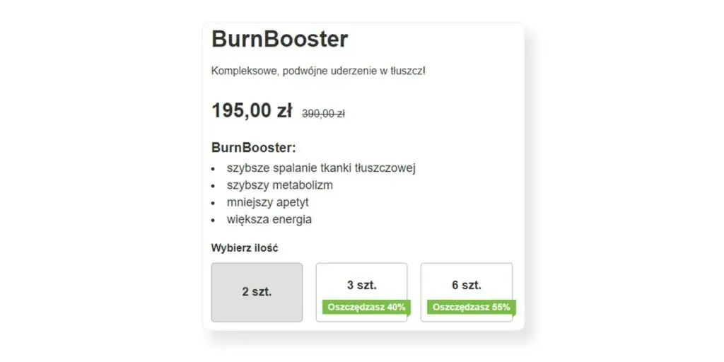 Reklama niedziałającego suplementu na odchudzanie