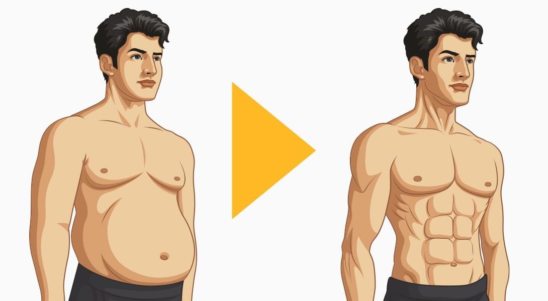Mężczyzna umięśniony i mężczyzna z piwnym brzuchem