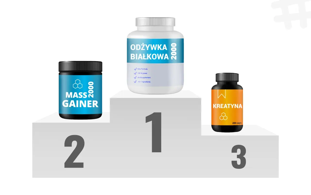 najlepsze suplementy na masę na podium