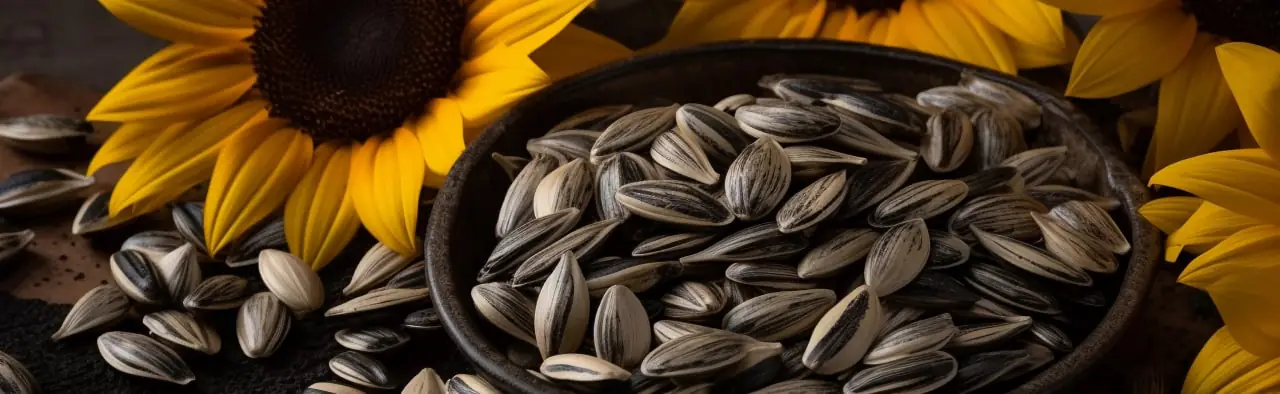 Nasiona słonecznika roślinne źródło witaminy b7