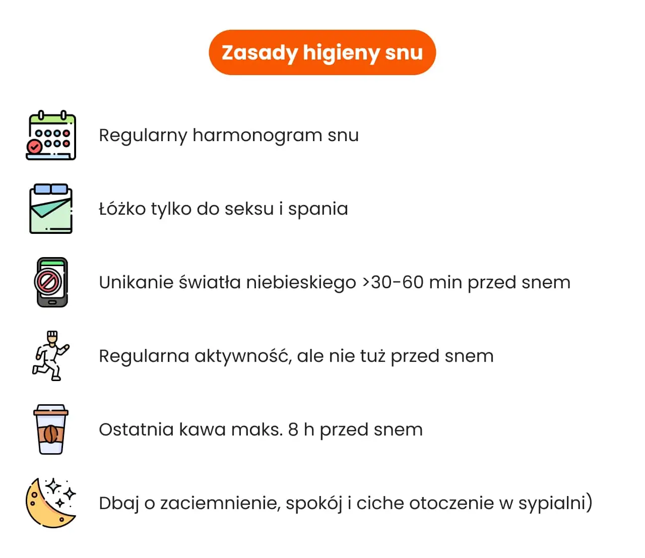 Zasady higieny snu