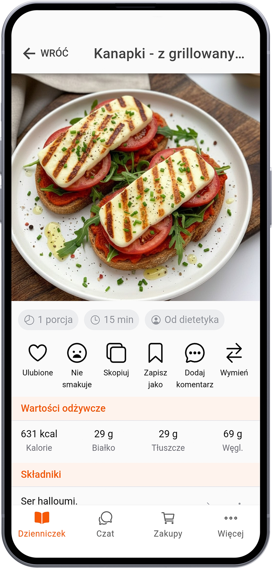 Kanapki z grillowanym halloumi i ajvarem