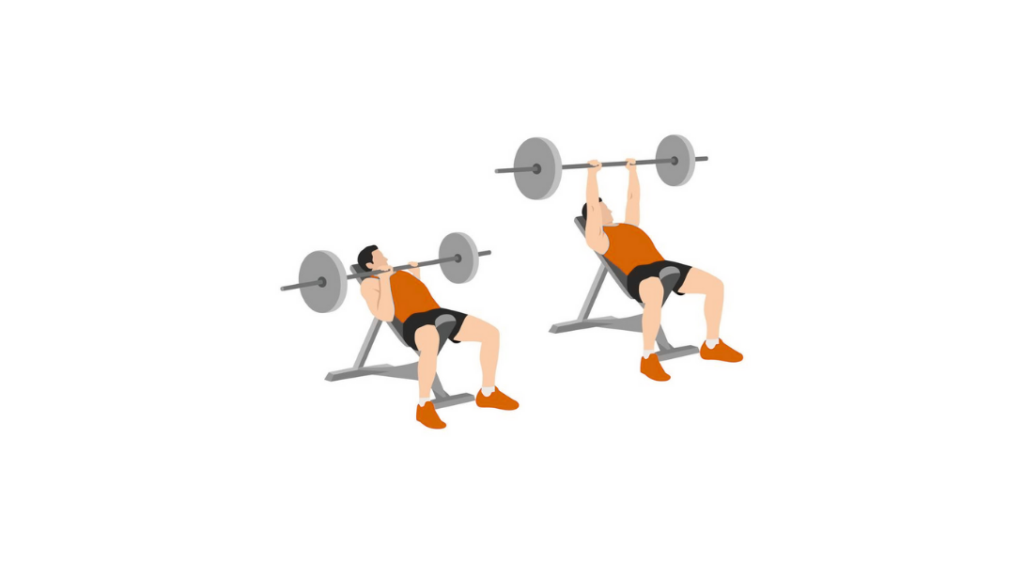 Incline BB Chest Press - Wyciskanie sztangi na ławce skośnej