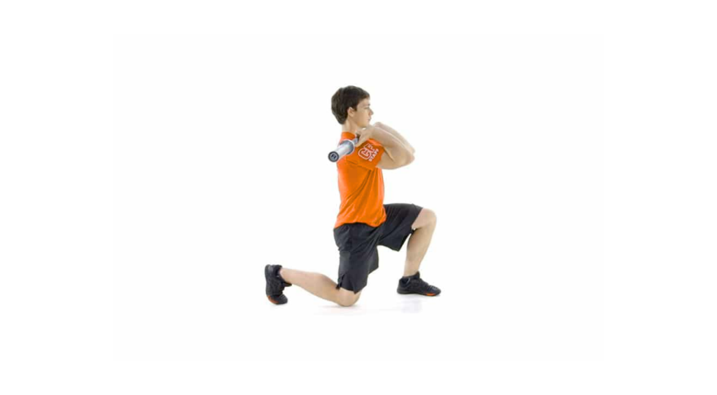 2xKB Front Rack Walking Lunges - wykrok w marszu z dwoma kettlebell w pozycji front rack