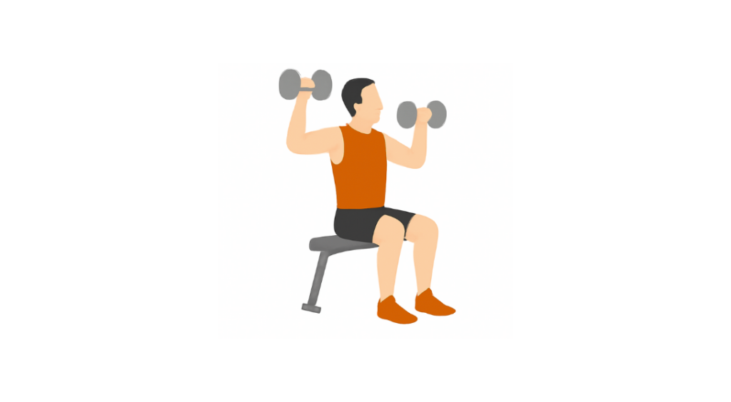 Seated See-Saw DB Shoulder Press - Naprzemienne wyciskanie hantli siedząc