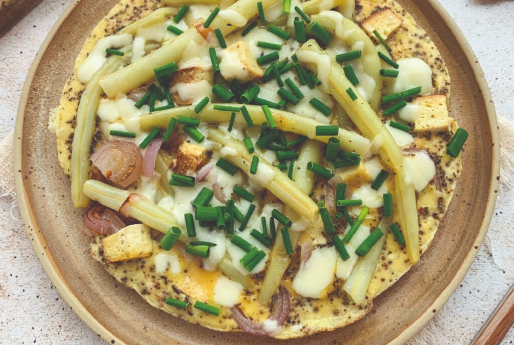 frittata z fasolką szparagową
