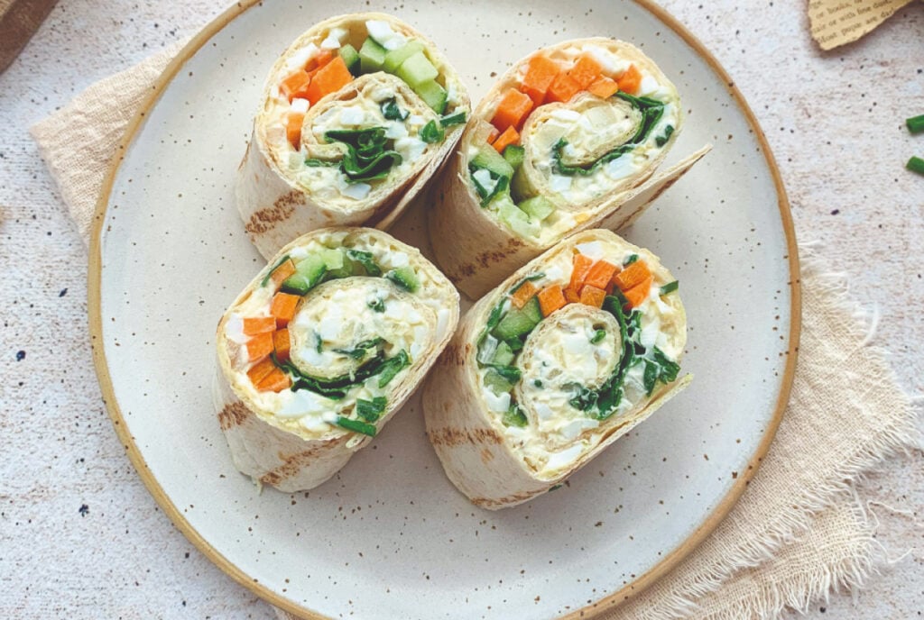 tortilla z pastą jajeczną