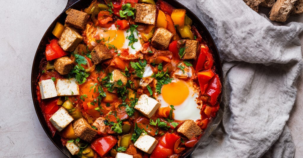 Szakszuka z tofu i warzywami