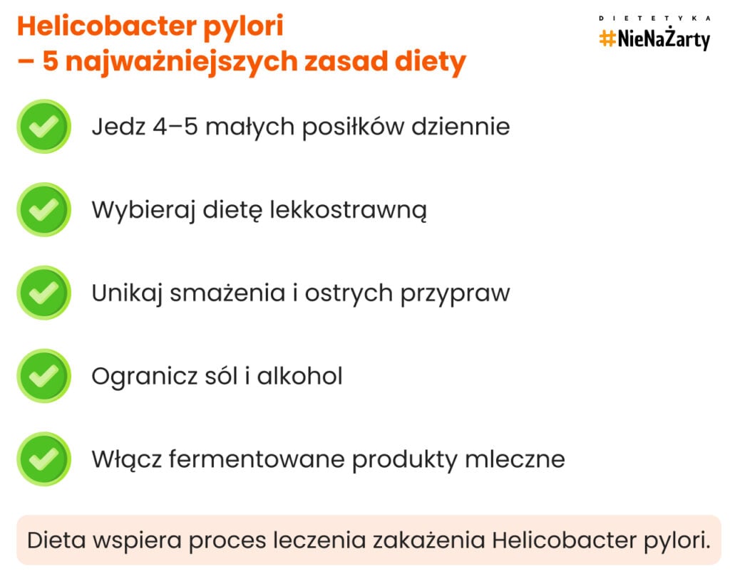 Helicobacter pylori – 5 najważniejszych zasad diety
