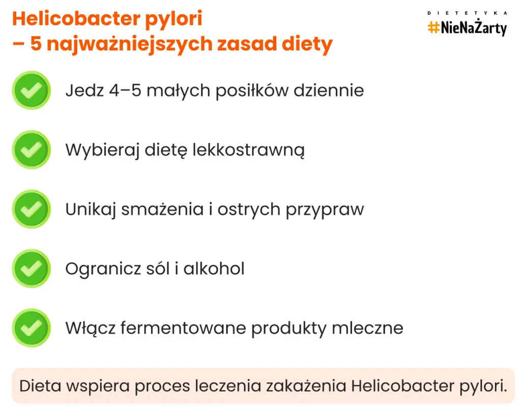 Helicobacter pylori – 5 najważniejszych zasad diety