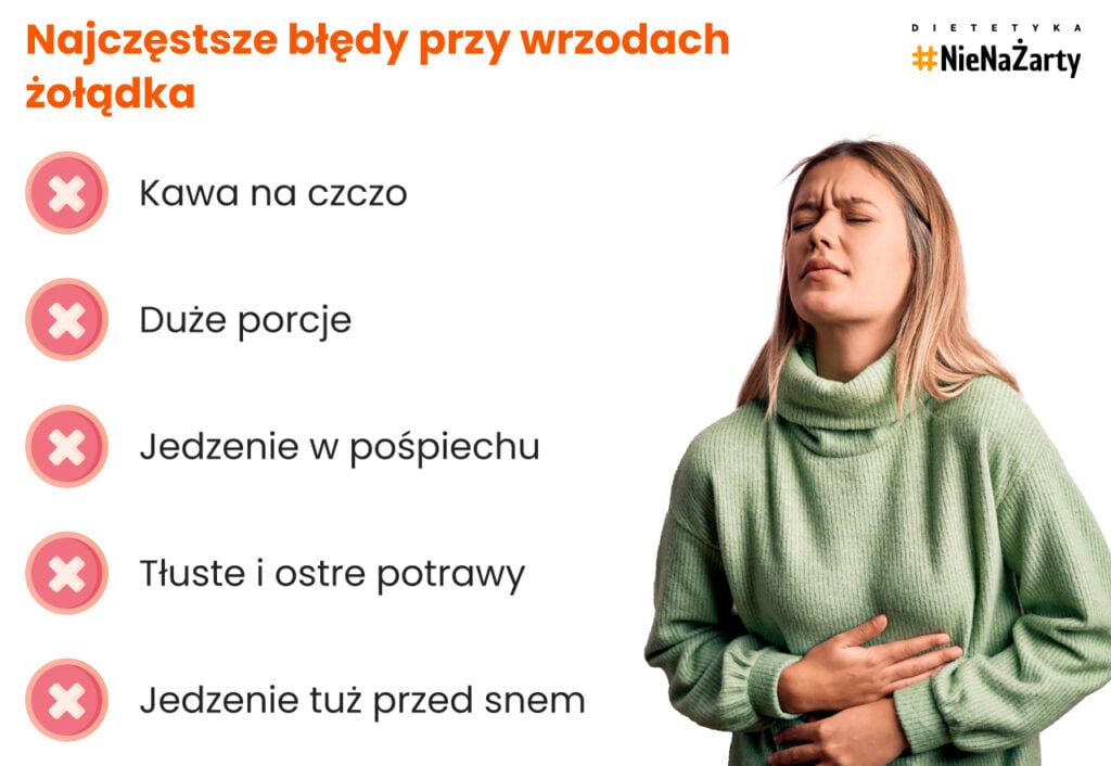 Najczęstsze błędy przy wrzodach żołądka