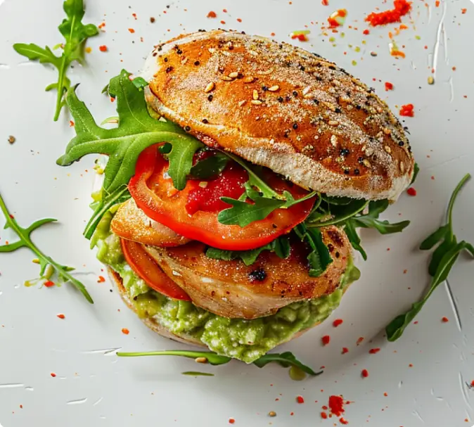 Burger z kurczakiem i guacamole