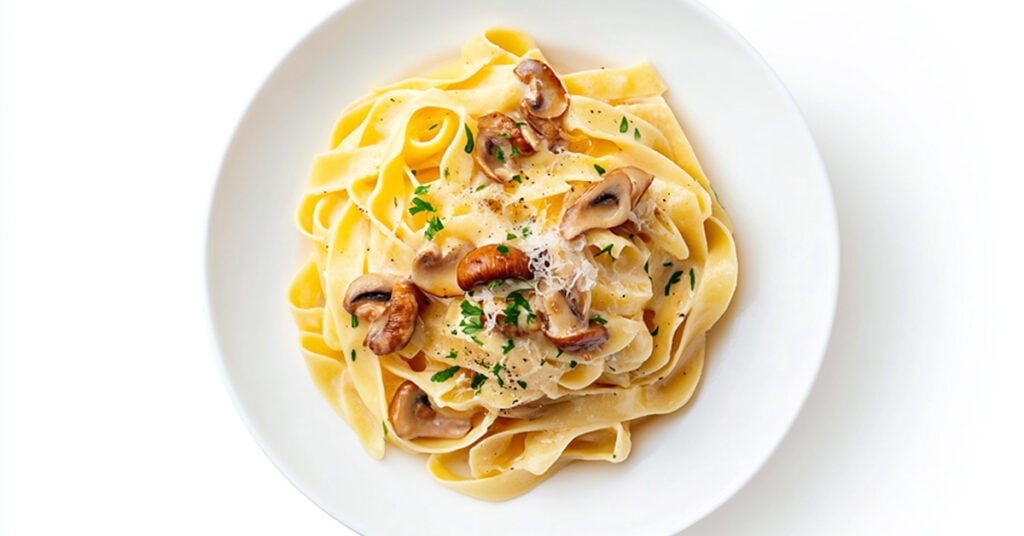 Makaron z sosem kurkowym