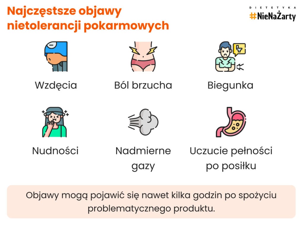 Najczęstsze objawy nietolerancji pokarmowych