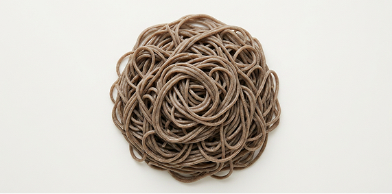 Makaron gryczany gotowany