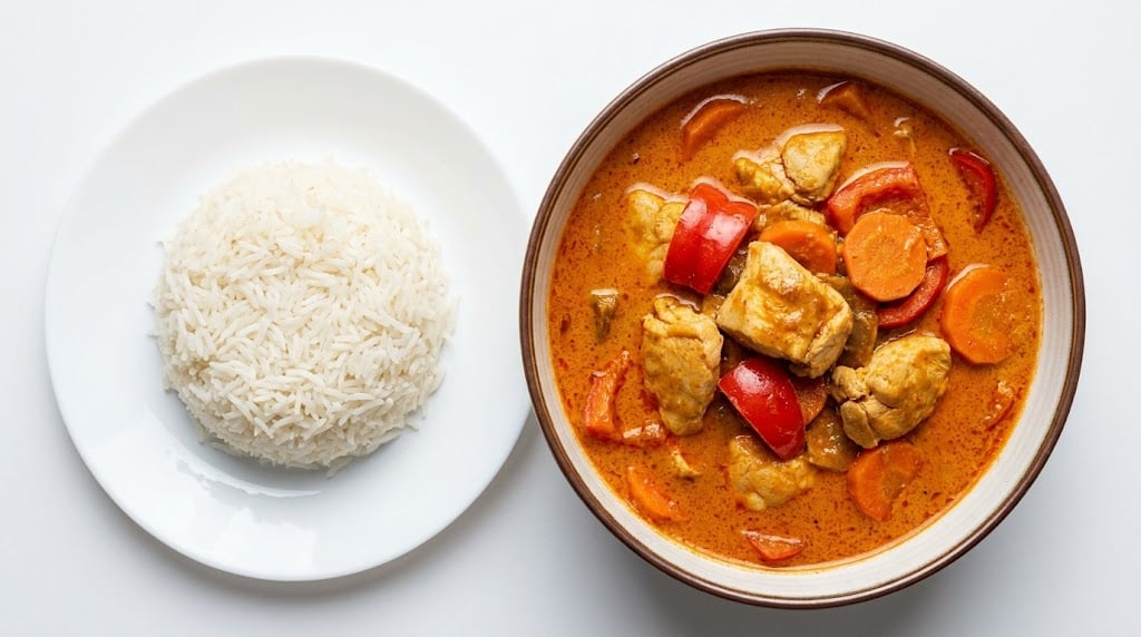 Przepis na czerwone curry z ryżęm