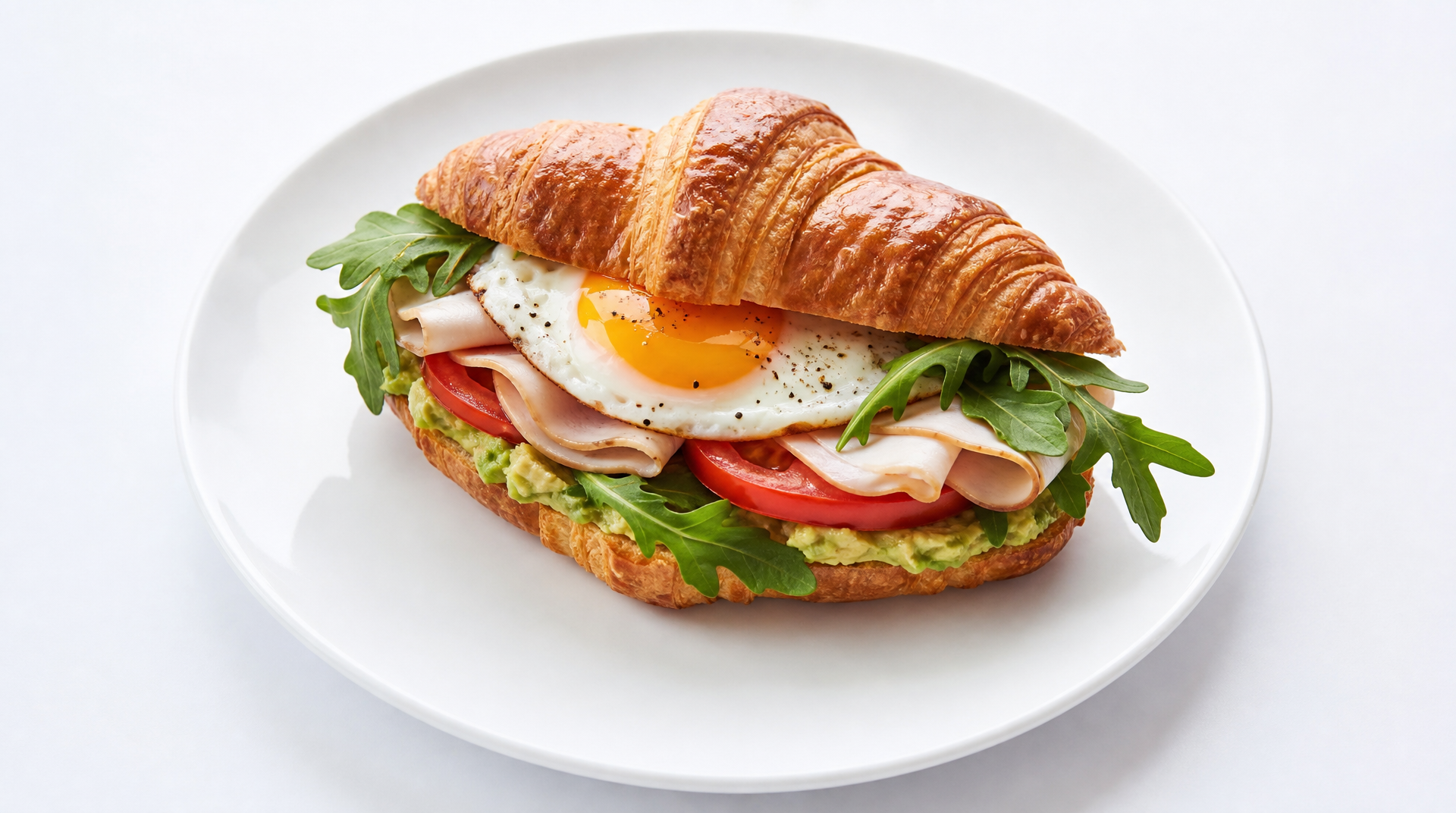 Croissant na słono z jajkiem