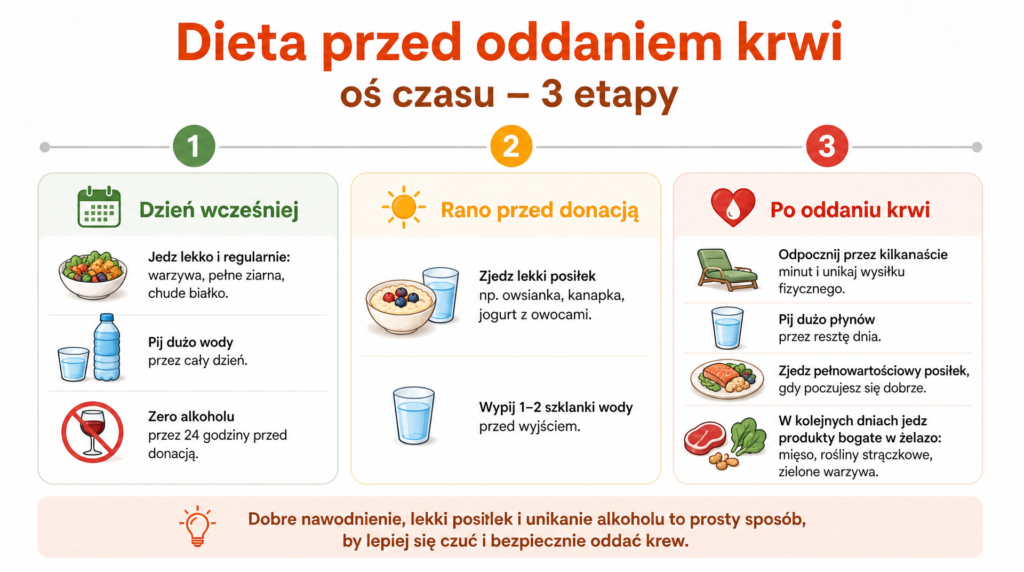 dieta przed oddaniem krwi