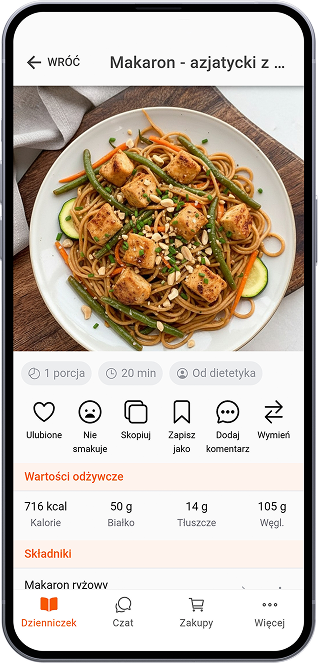 Makaron azjatycki z kurczakiem