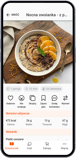 Owsianka z pomarańczą i czekoladą